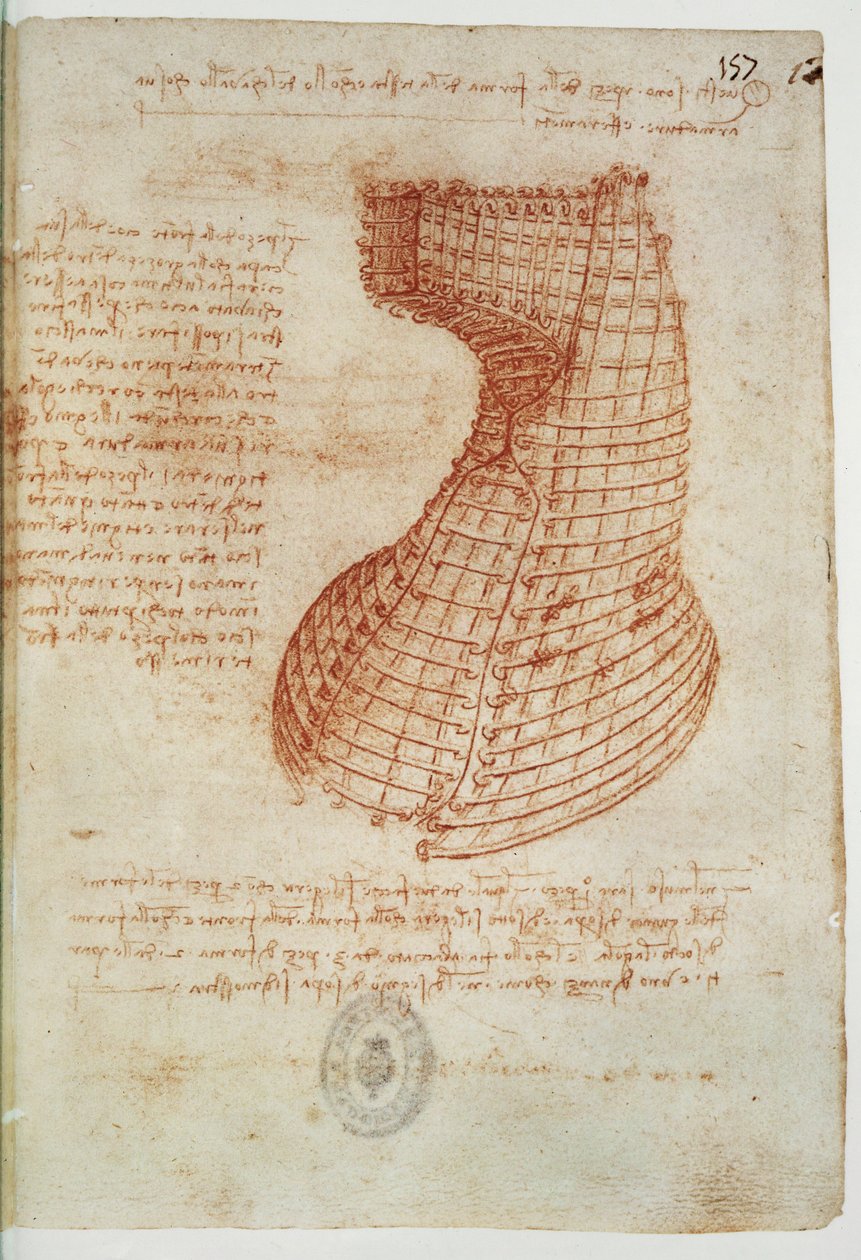 Technical Drawing, Codex Madrid I, Folio 157 Recto by Leonardo da Vinci