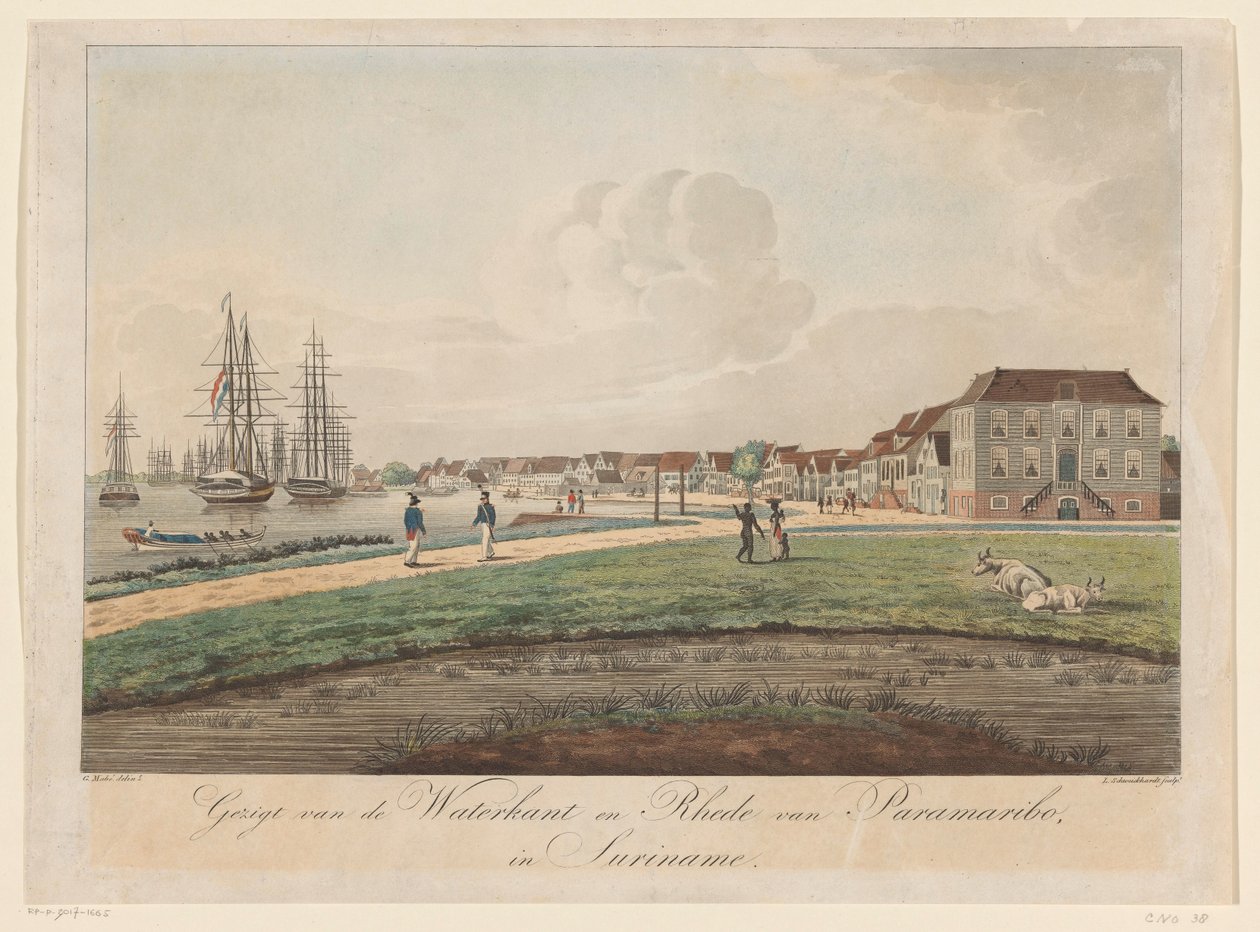 View of the Waterfront in Paramaribo by Leonardus Schweickhardt