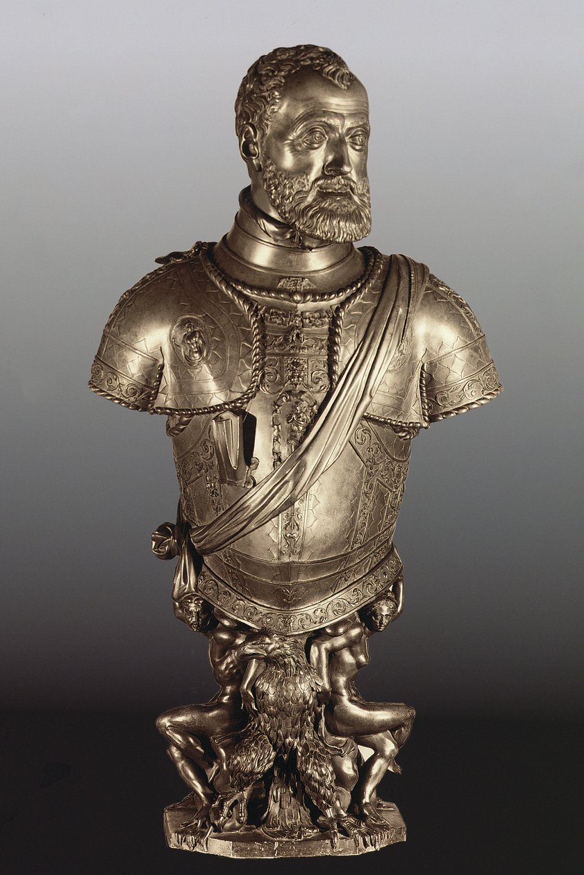 Portrait bust of the Holy Roman Emperor Charles V by Leone Leoni