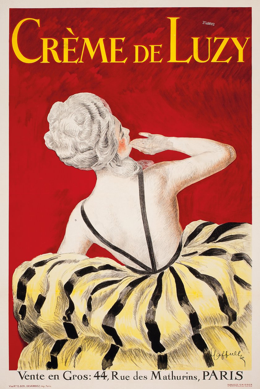 Creme de Luzy, an advertising poster for the Parisian cosmetics firm Luzy (1919) by Leonetto Cappiello