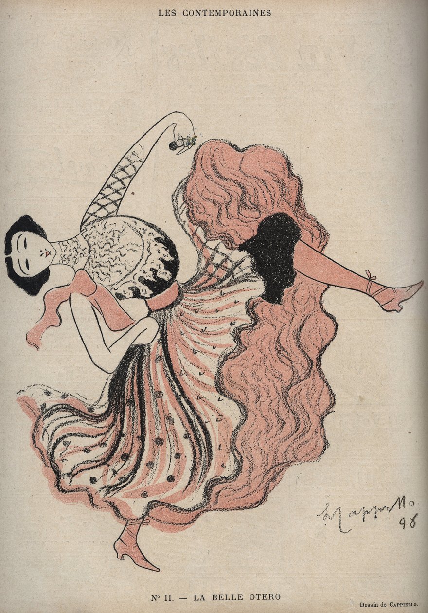 Portrait of Caroline (La Belle) Otero, Spanish dancer and courtesan by Leonetto Cappiello