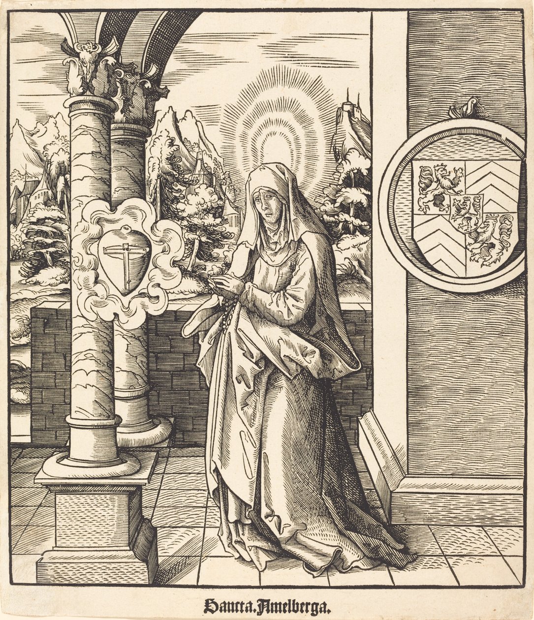 Saint Amelberga by Leonhard Beck