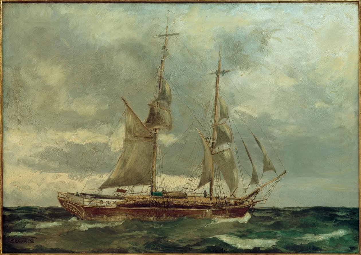 Schooner Brig by Leonhard Sandrock