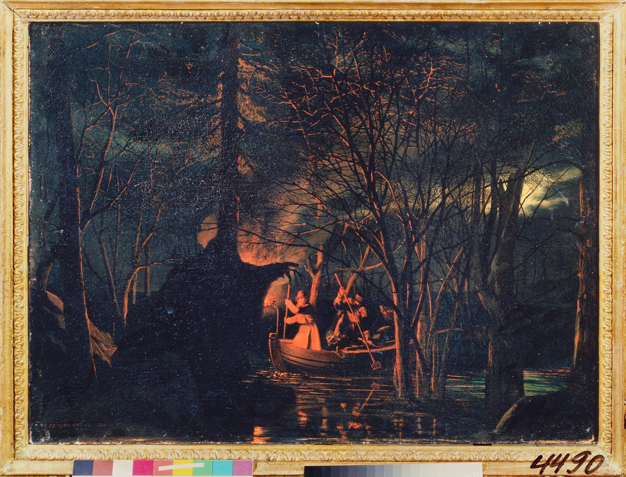 Night Fishing with a Harpoon by Leonid Ivanovich Solomatkin