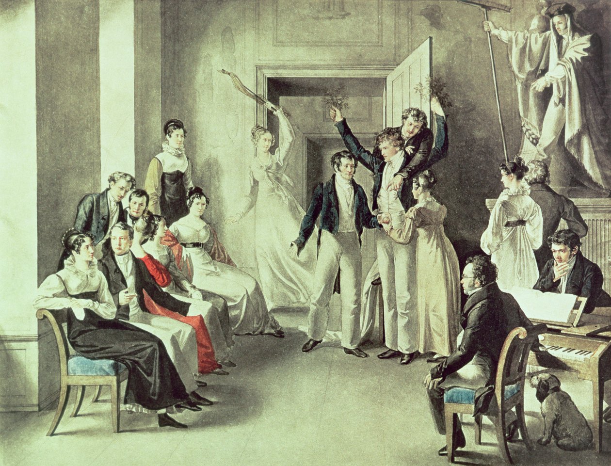 The Family of Franz Peter Schubert Playing Games by Leopold Kupelwieser