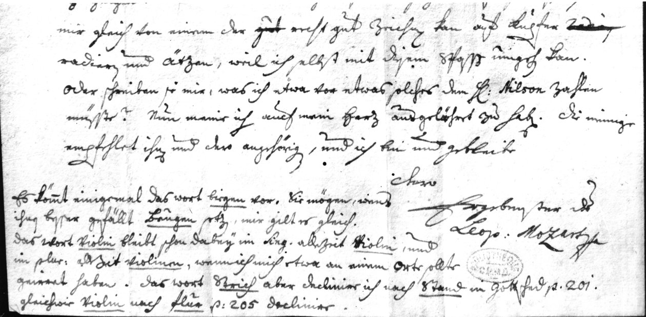Letter from Leopold Mozart, 7th July 1755 by Leopold Mozart