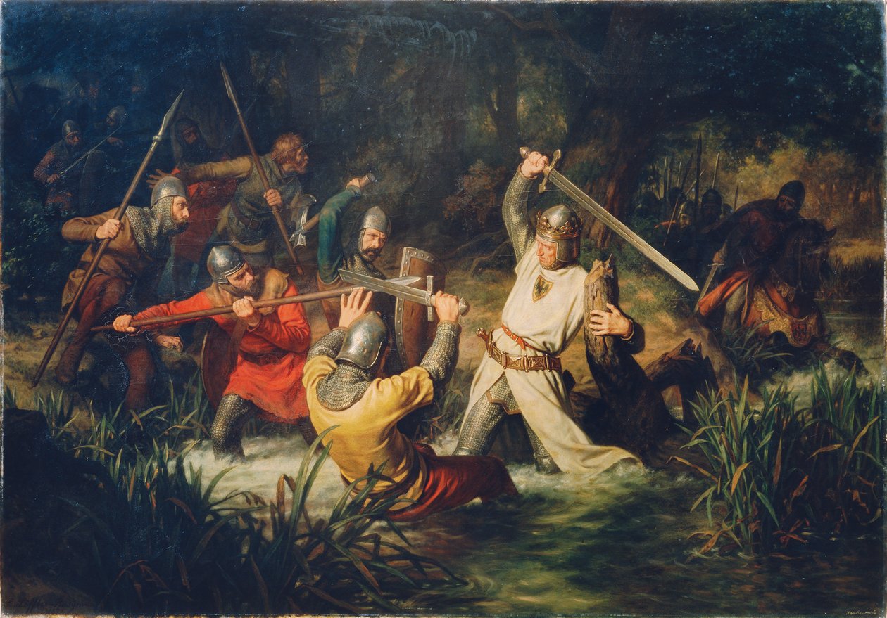 Rudolf of Habsburg in Mortal Danger by Leopold Edler von Löffler Radymno