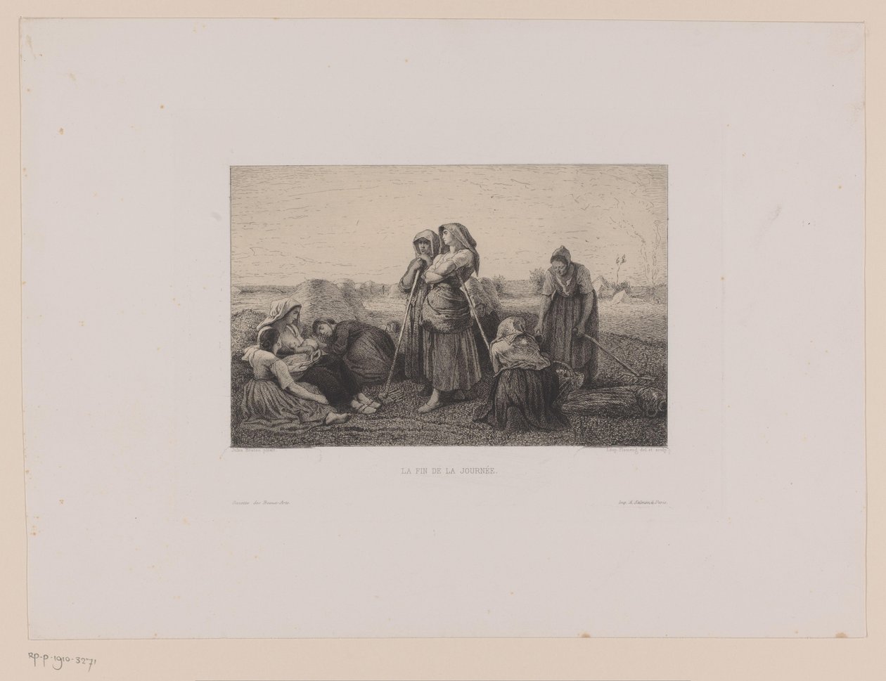 Peasant Women in the Field at the End of the Workday by Leopold Flameng