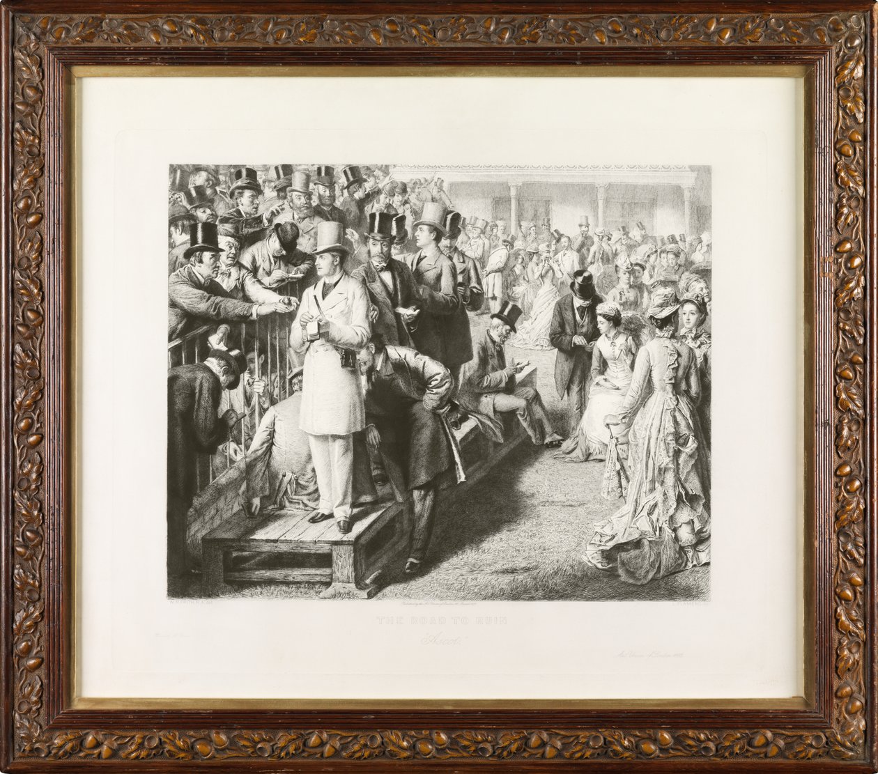 The Road to Ruin: Ascot by Leopold Flameng