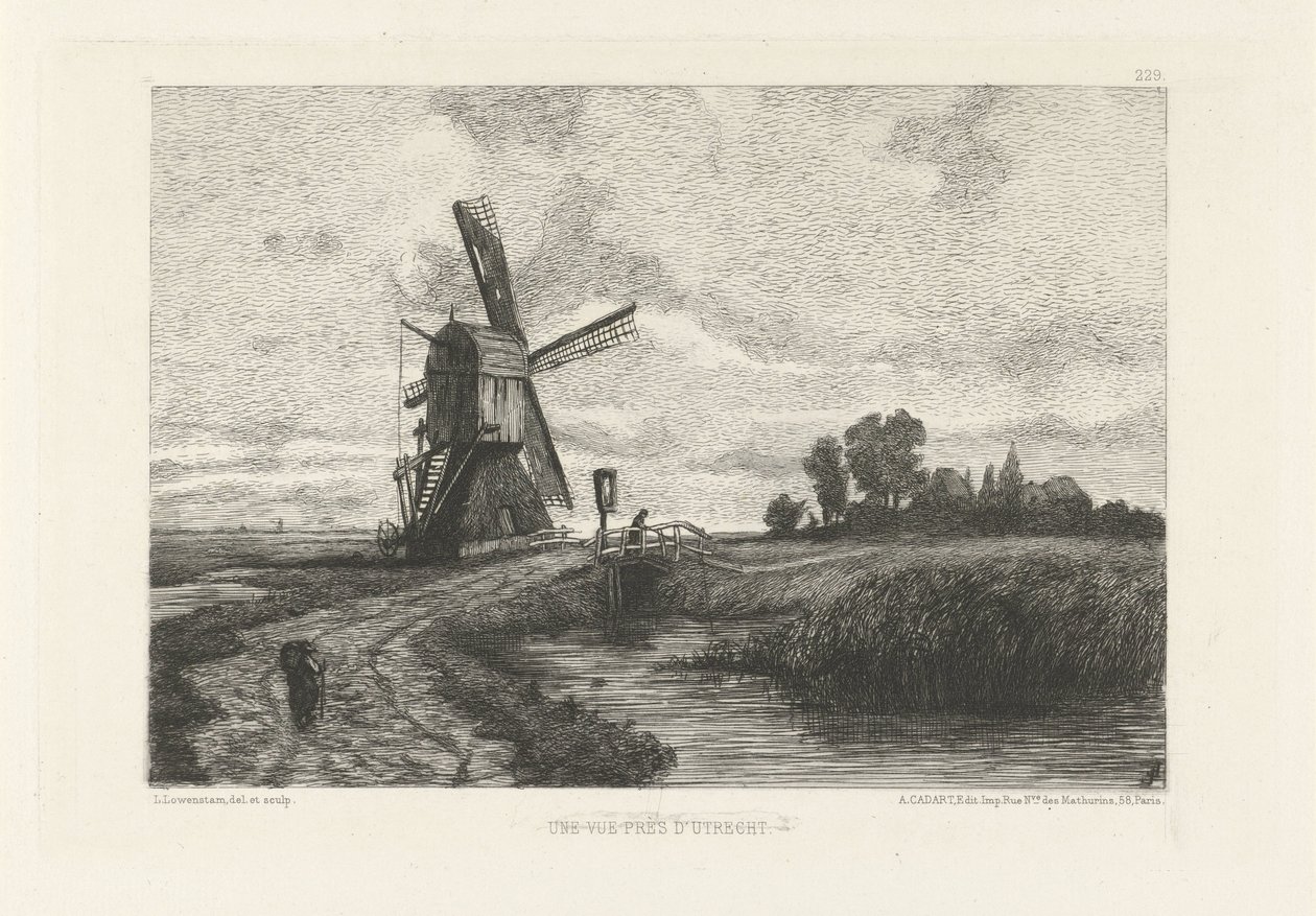 View of the Countryside near Utrecht A View Near Utrecht (title on object) by Leopold Lowenstam
