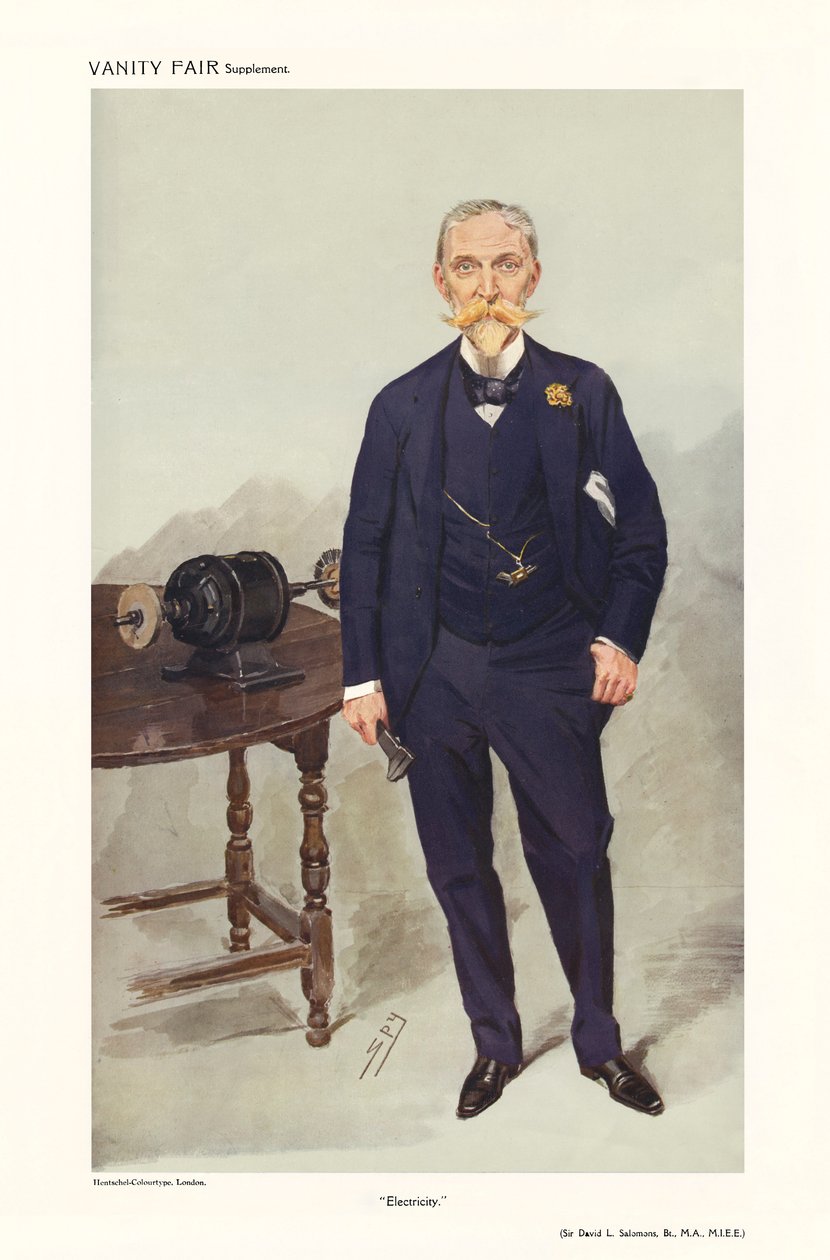 Sir David Lionel Goldsmid-Stern-Salomons - Portrait Standing by Leslie Matthew (1851-1922) Ward