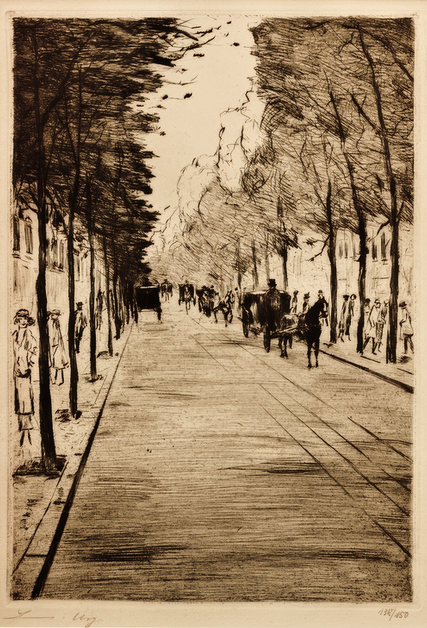 Berlin Cab - Right - Waiting in the Tiergarten II by Lesser Ury