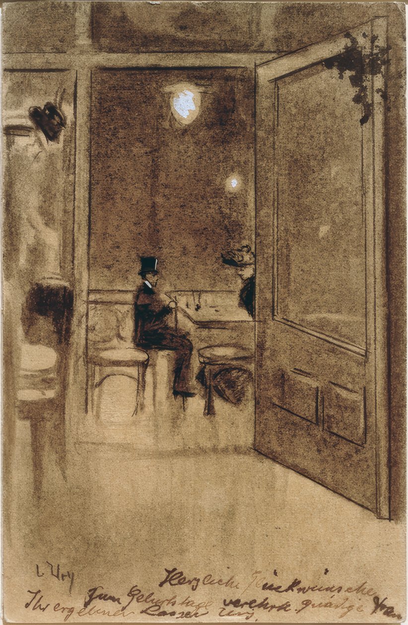 Hall of Café Bauer by Lesser Ury