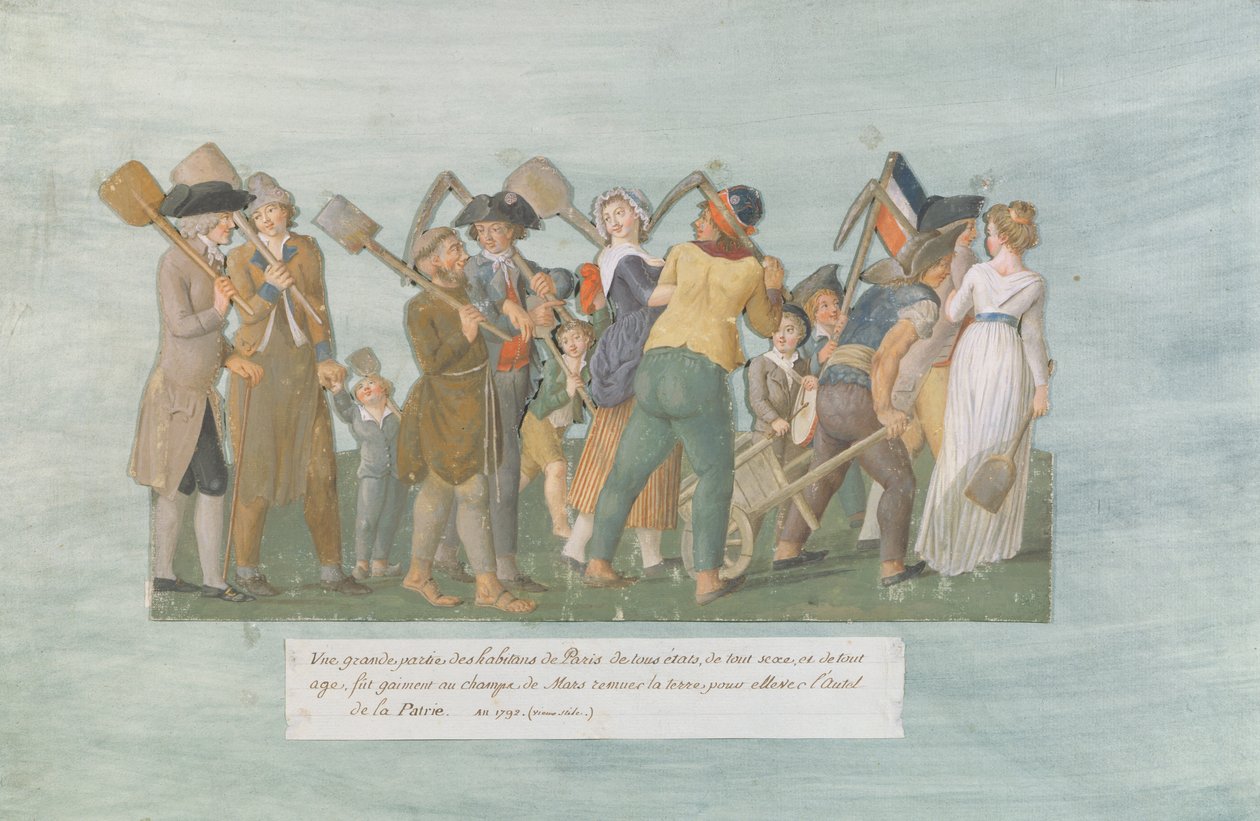 The Parisians Going to the Champ de Mars, 1792 by Lesueur Brothers