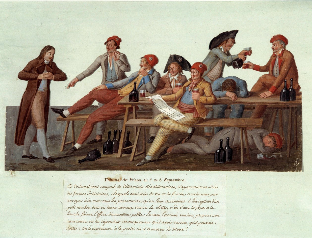 French Revolution of 1789: A prison court on 2 and 3 September by Lesueur Brothers
