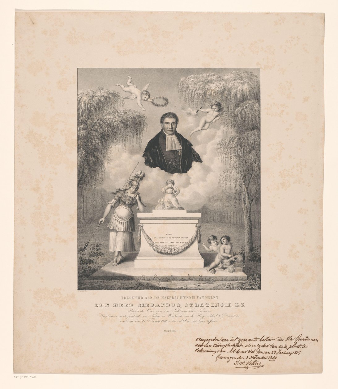 Portrait of Sibrandus Stratingh by Levi Michiel Bendix