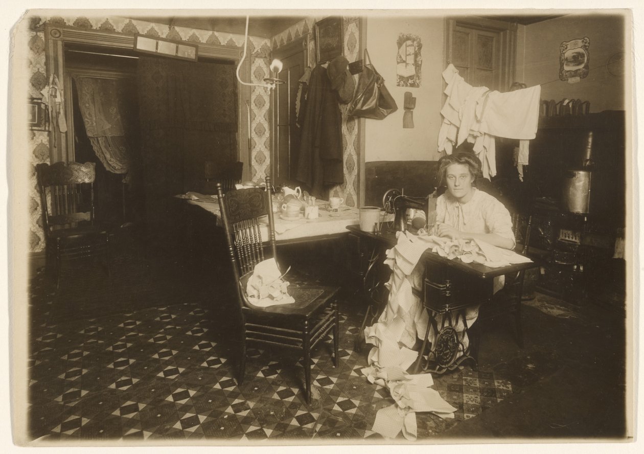 Home Work (Woman at Sewing Machine) by Lewis W. Hine