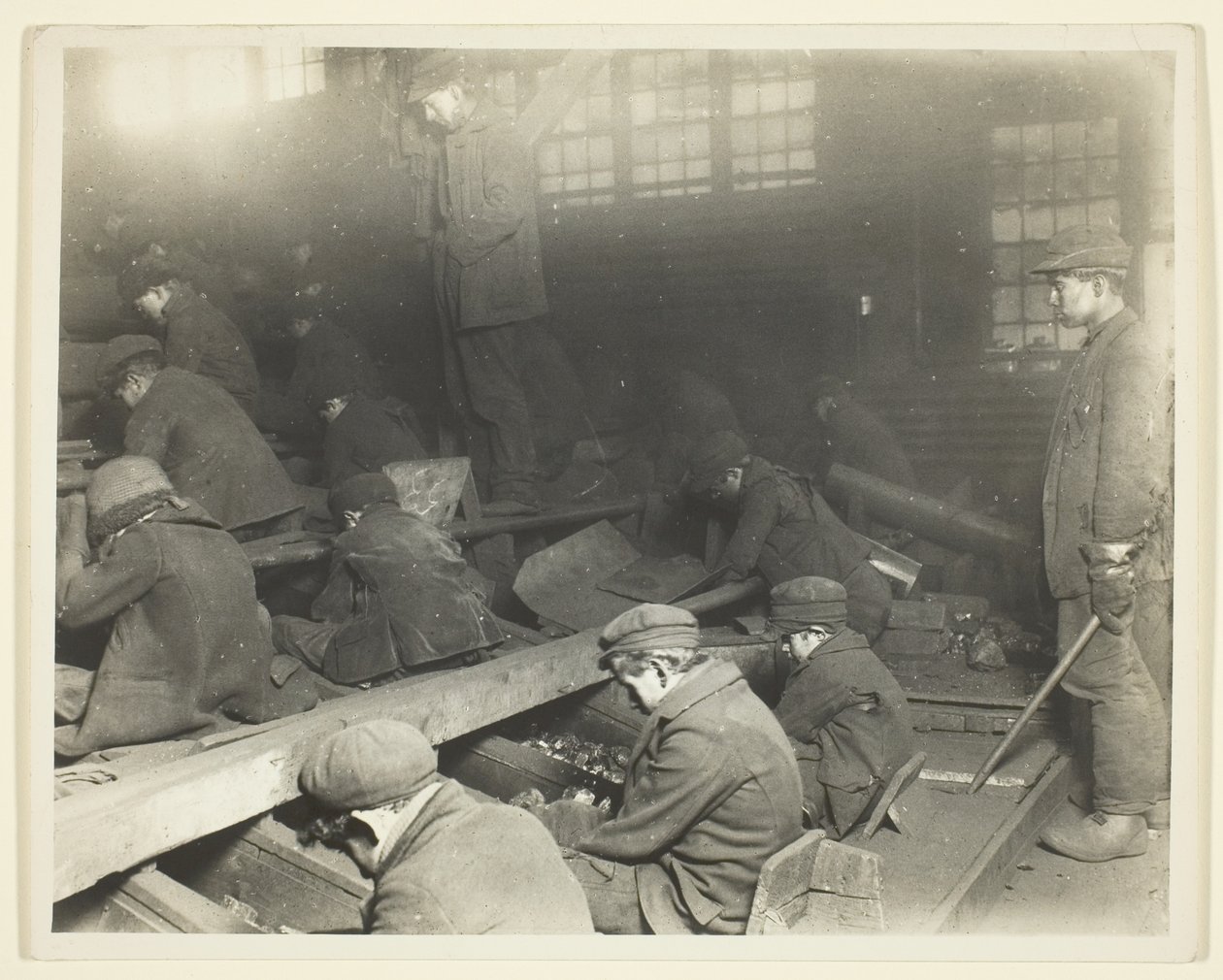 A View Of Workers In Ewen Breaker Of Pennsylvania Coal Company by Lewis Wickes Hine