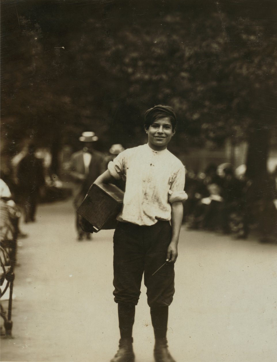 Young Bootblack Working in Union Square, New York City by Lewis Wickes Hine