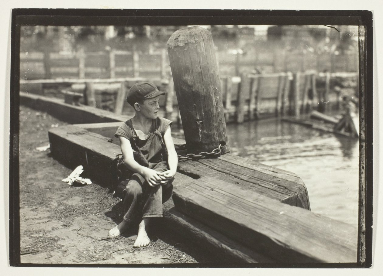 Down On The Wharf, New York by Lewis Wickes Hine