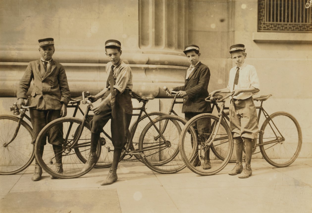 Group of Western Union Messengers in Norfolk, Virginia by Lewis Wickes Hine