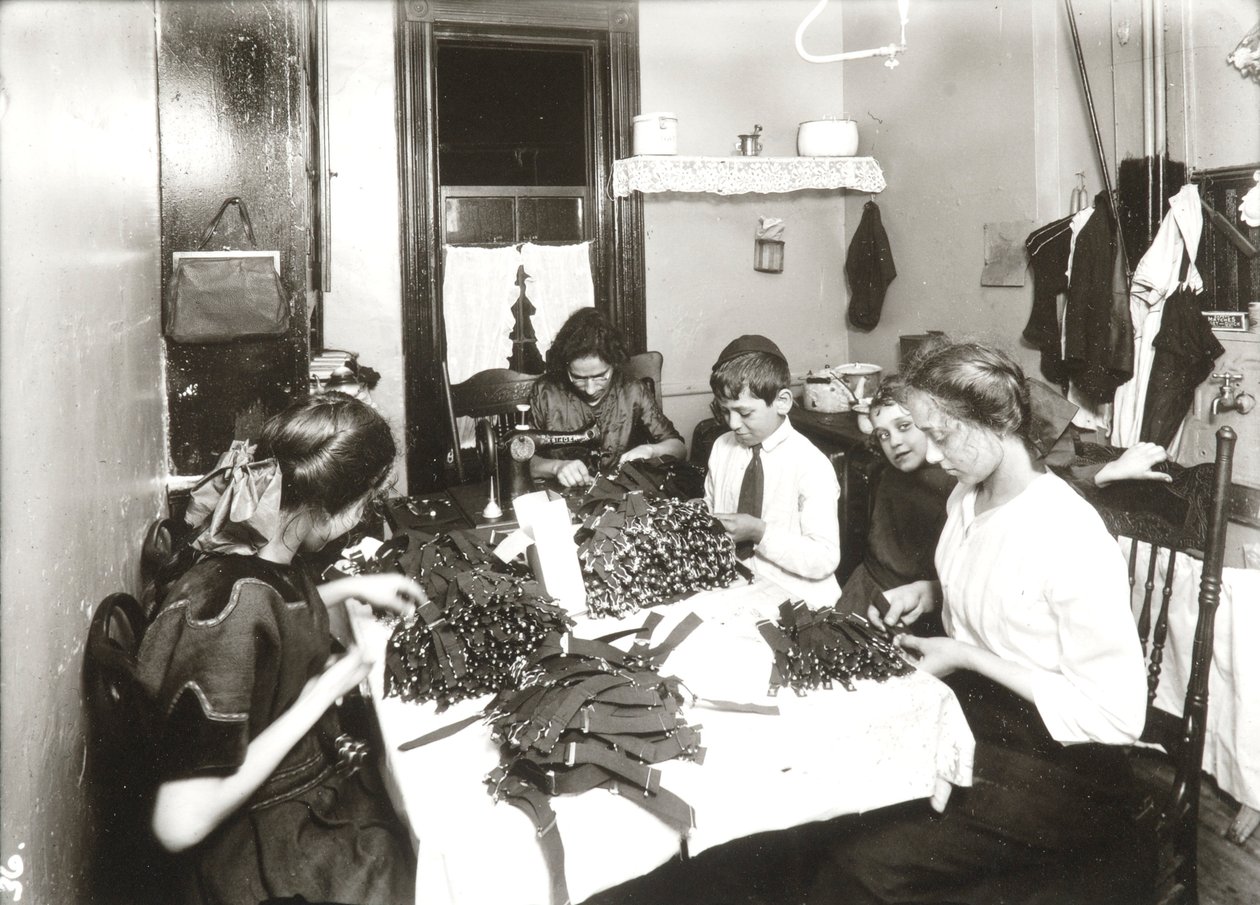 Home Work (Making Garters) by Lewis Wickes Hine