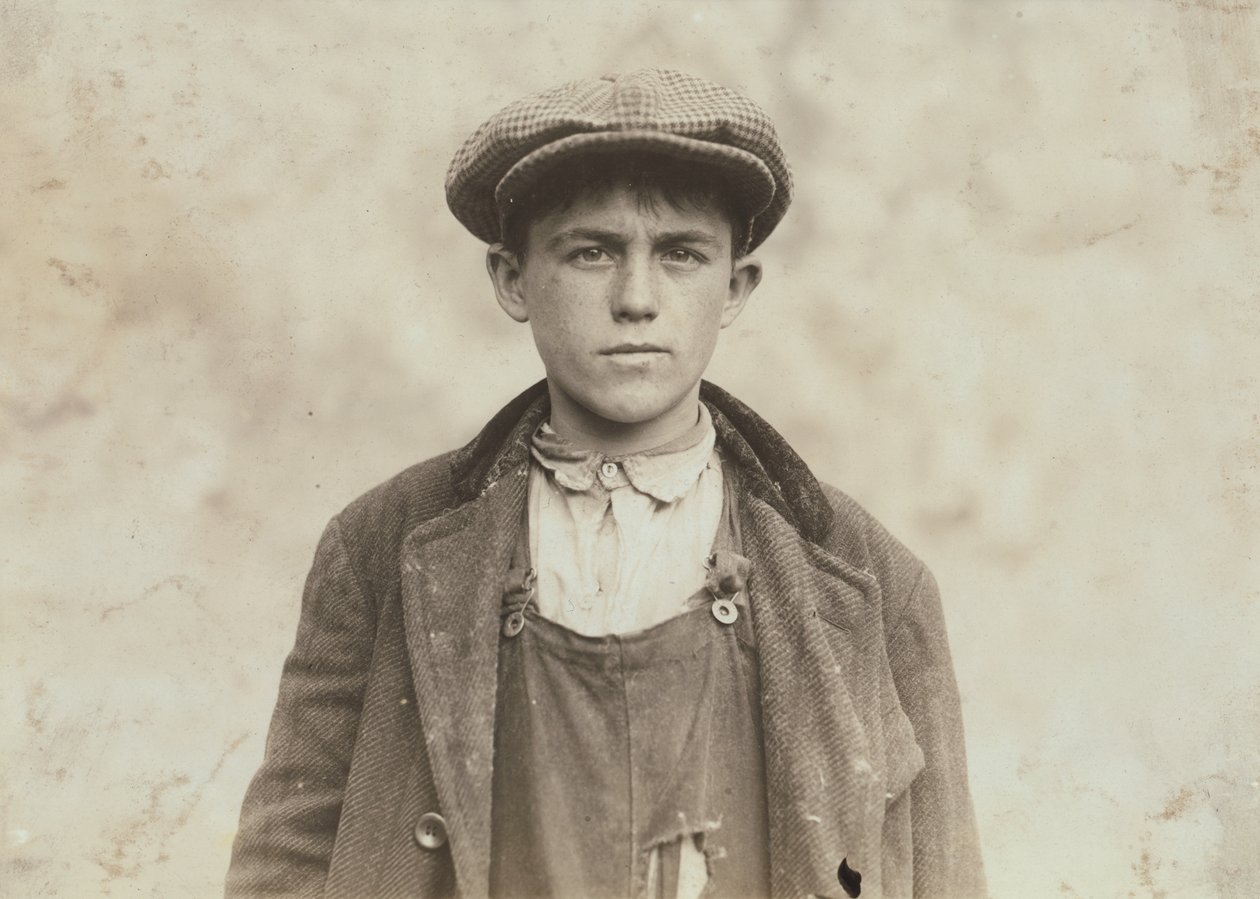 James Donovan - Irish Sweeper in Fall River Iron Works by Lewis Wickes Hine