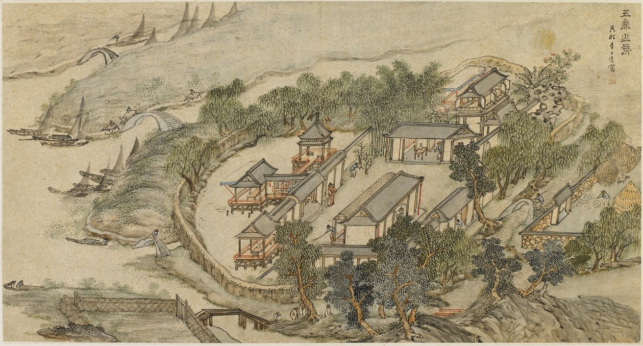 The Five Deer Hermitage by Li Shida