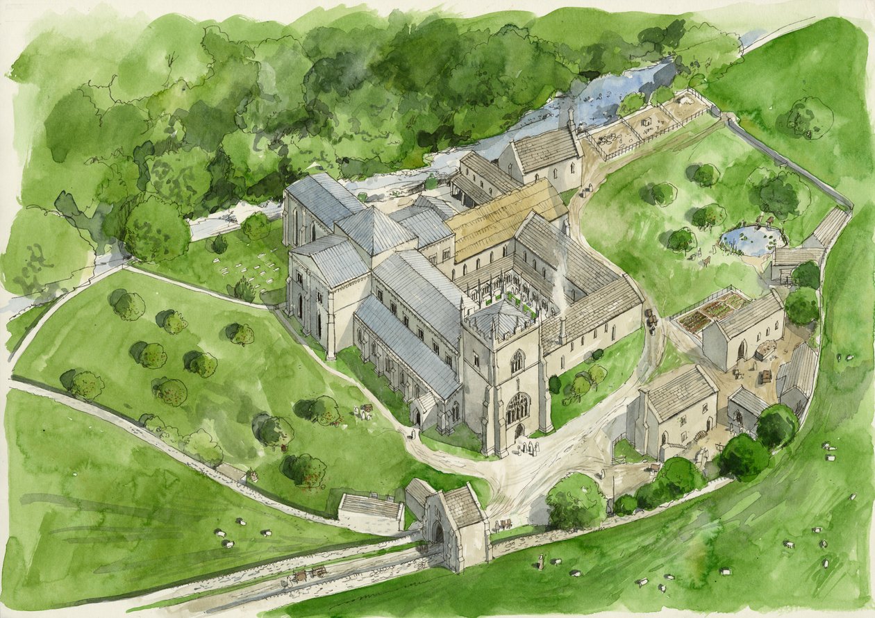 Reconstruction of Shap Abbey in the 1530s by Liam Wales