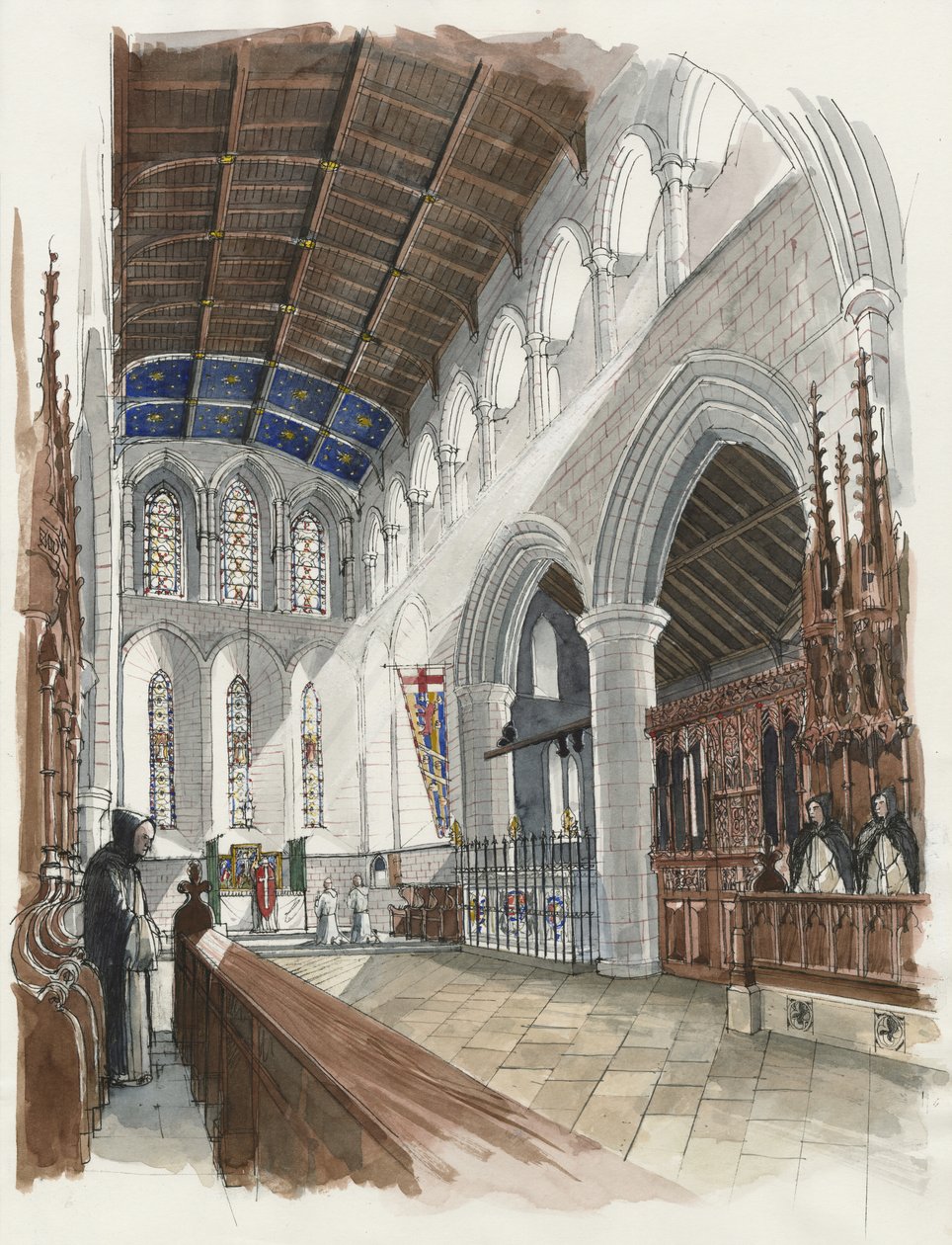 Reconstruction of the Presbytery at Lanercost Priory by Liam Wales