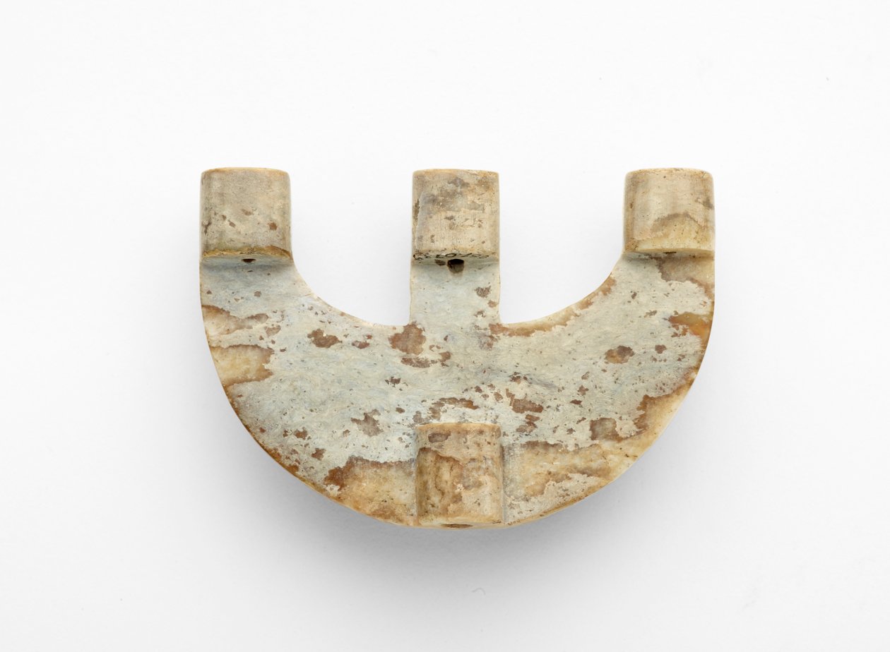 Arc-shaped Pendant with Added Decoration by Liangzhu culture