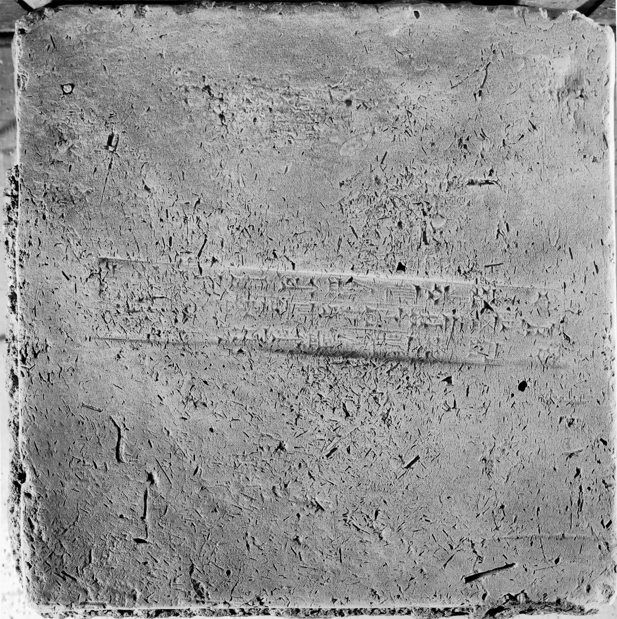 Cuneiform inscription on an ancient Babylonian brick by Unbekannt Unbekannt