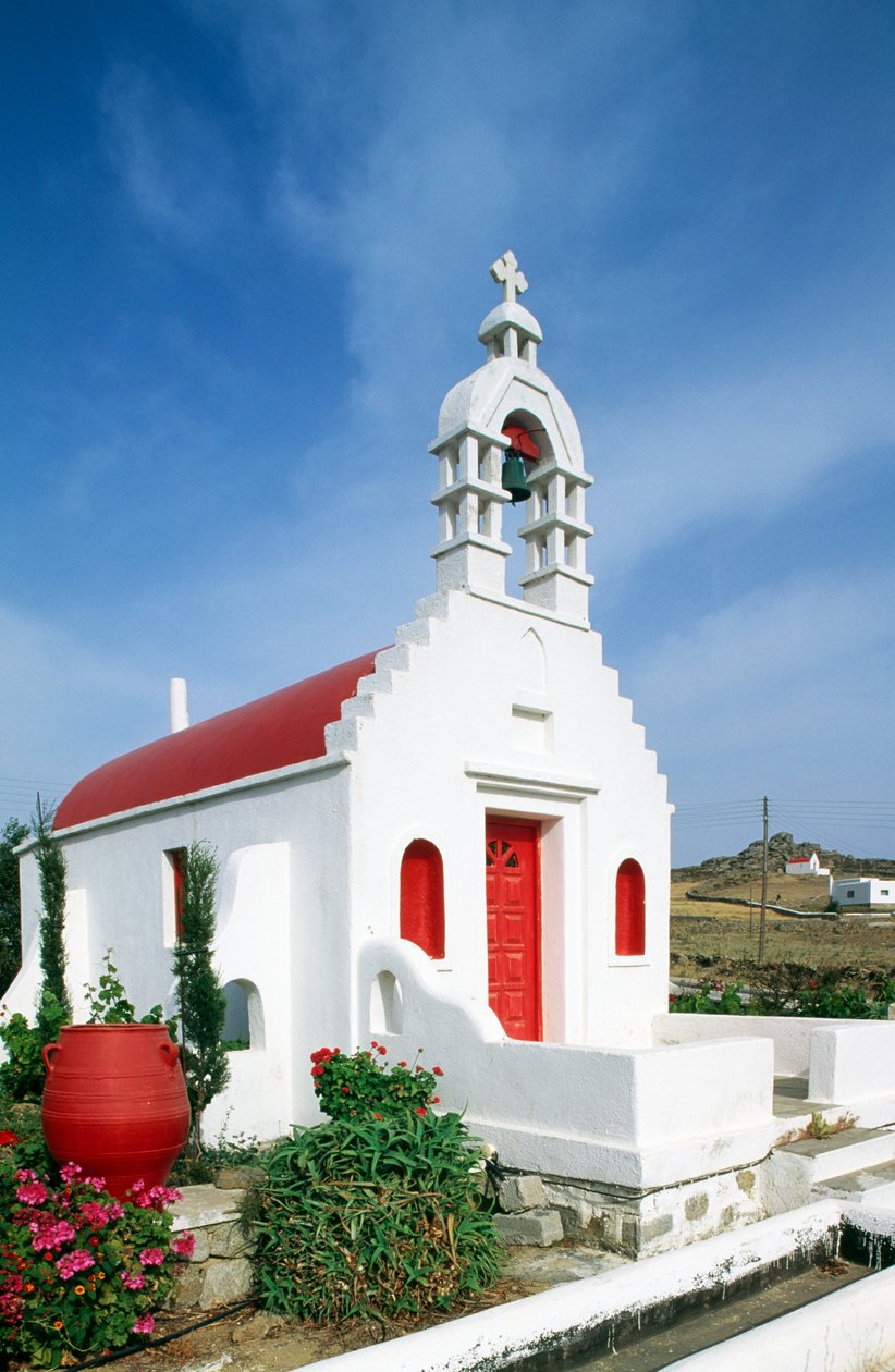 Church on Island of Mykonos, Cyclades Islands, Greece by Unbekannt Unbekannt