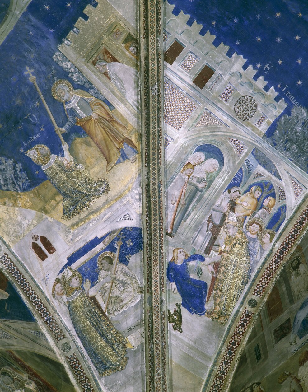 Detail (vault in St Martial chapel, Papal Palace in Avignon, with frescoes) by Unbekannt Unbekannt