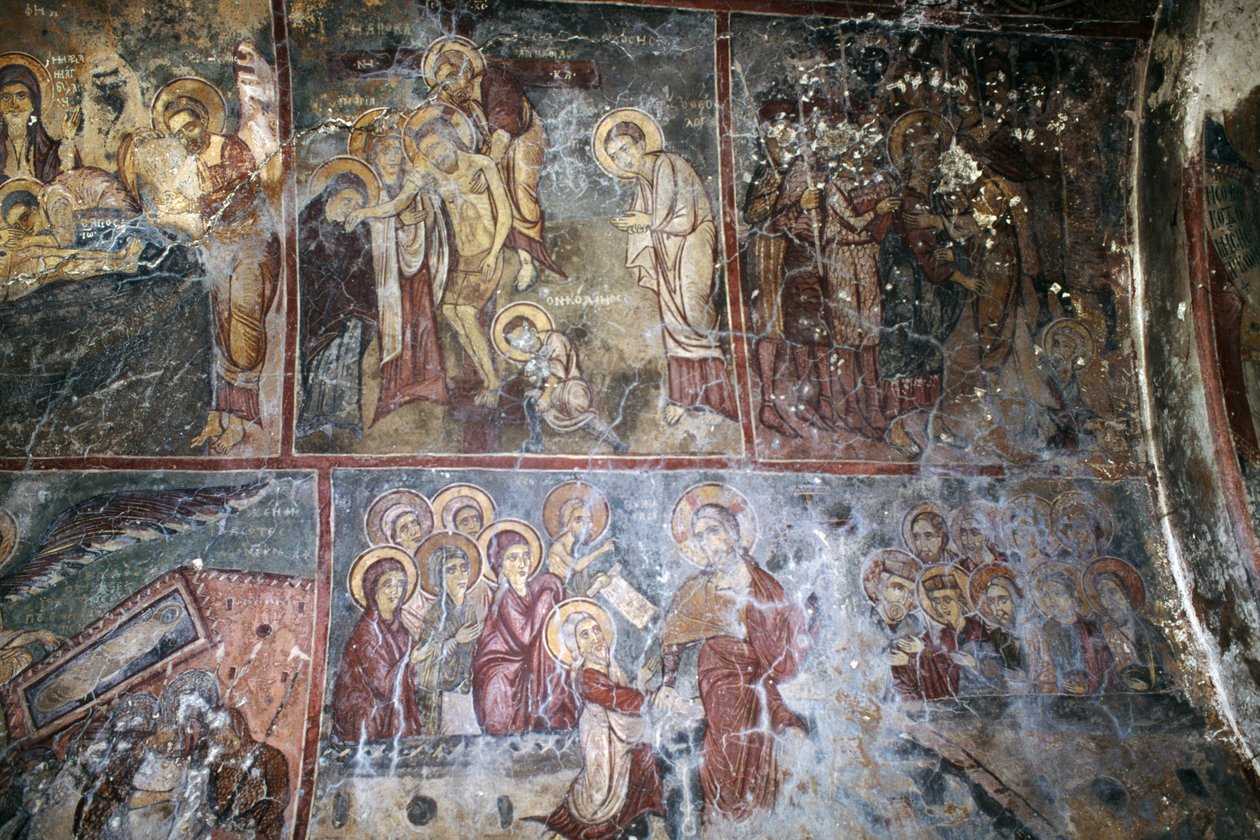 Frescoes in Church of Metamorphosis tou Sotiros, Kefali, Crete, Greece by Unbekannt Unbekannt