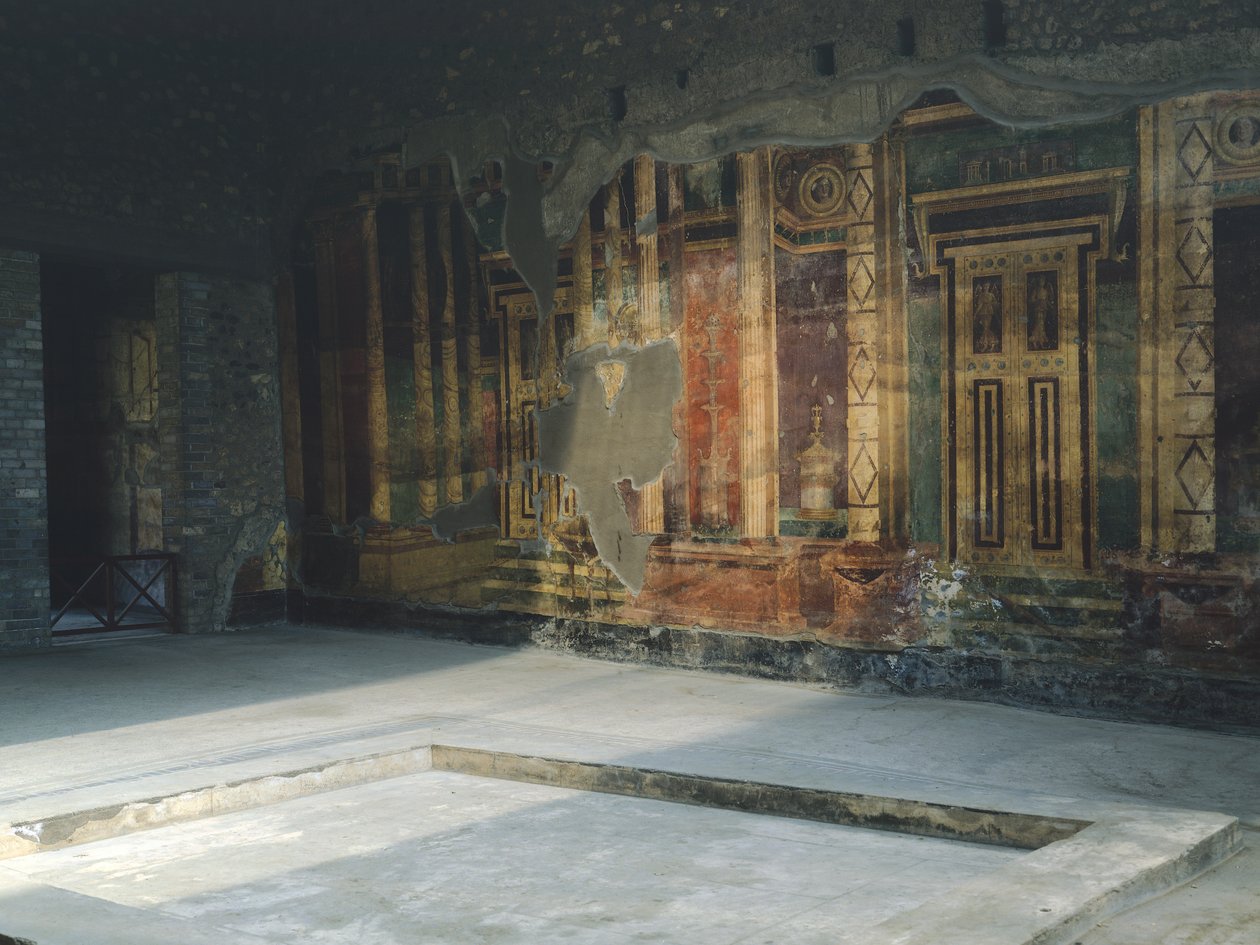 Frescoes with Architectural Motifs in Second Pompeian Style, Roman Villa Poppaea by Unbekannt Unbekannt