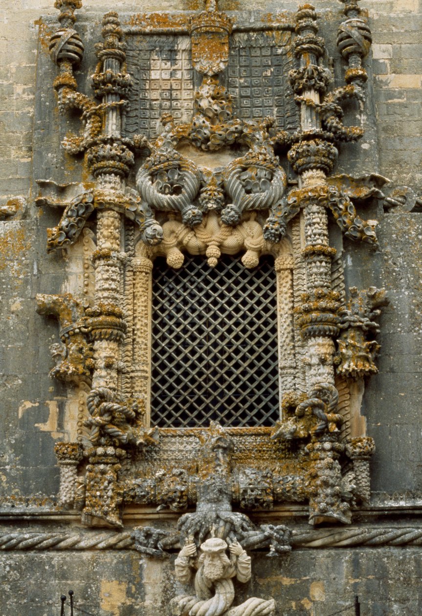 Manueline window of Convent of Order of Christ, Tomar by Unbekannt Unbekannt