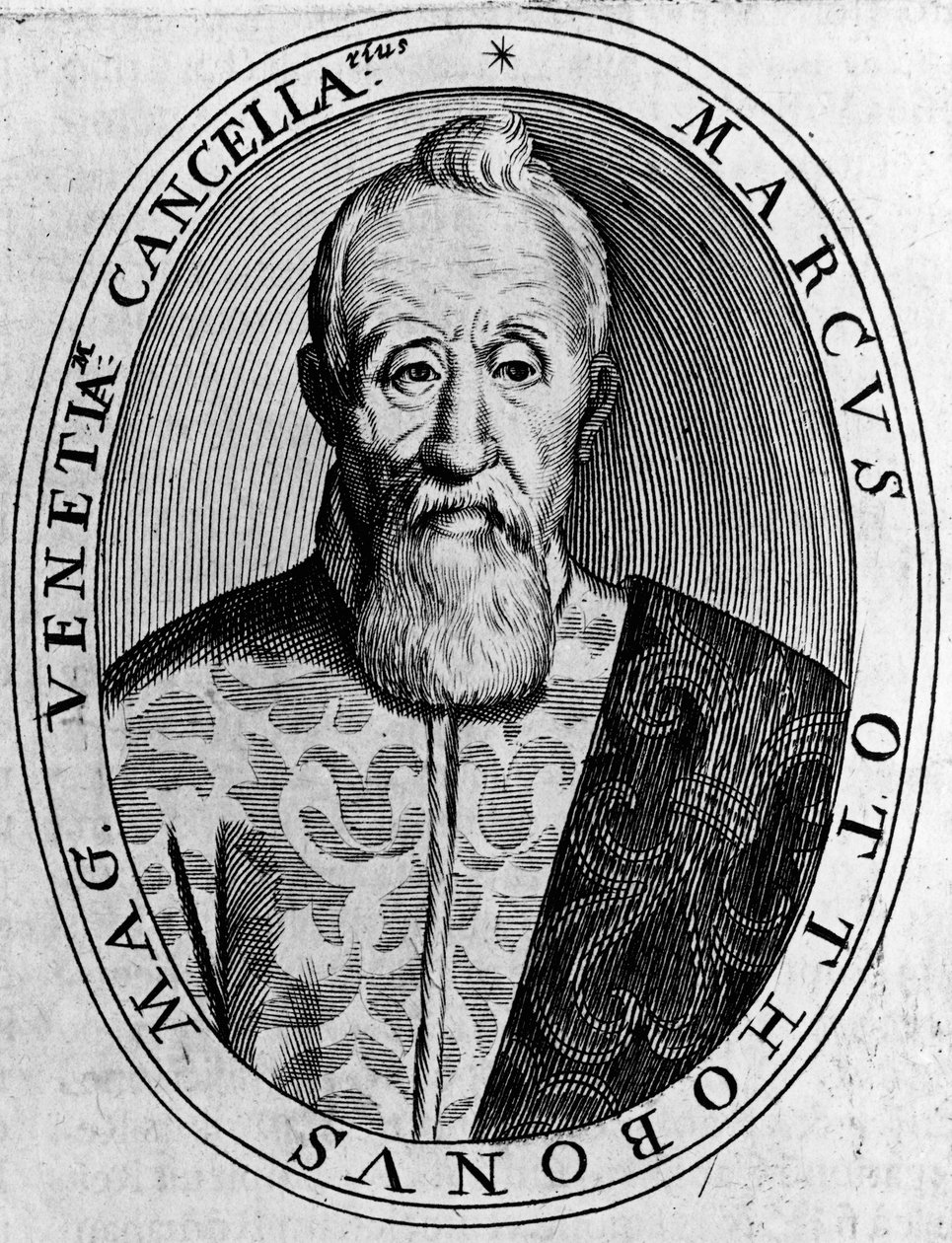 Portrait of Marco Ottoboni, Grand Chancellor of Venice, Engraving by Unbekannt Unbekannt