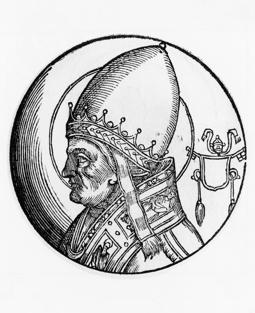 Portrait of Saint Boniface IV (died 615), 67th Pope of Catholic Church from 608 by Unbekannt Unbekannt