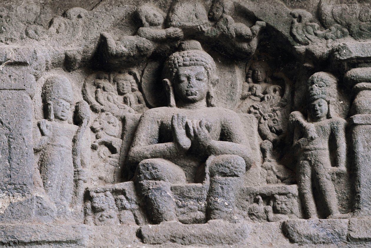 Relief Depicting Buddha, Karla Caves, Maharashtra, India, 2nd Century by Unbekannt Unbekannt