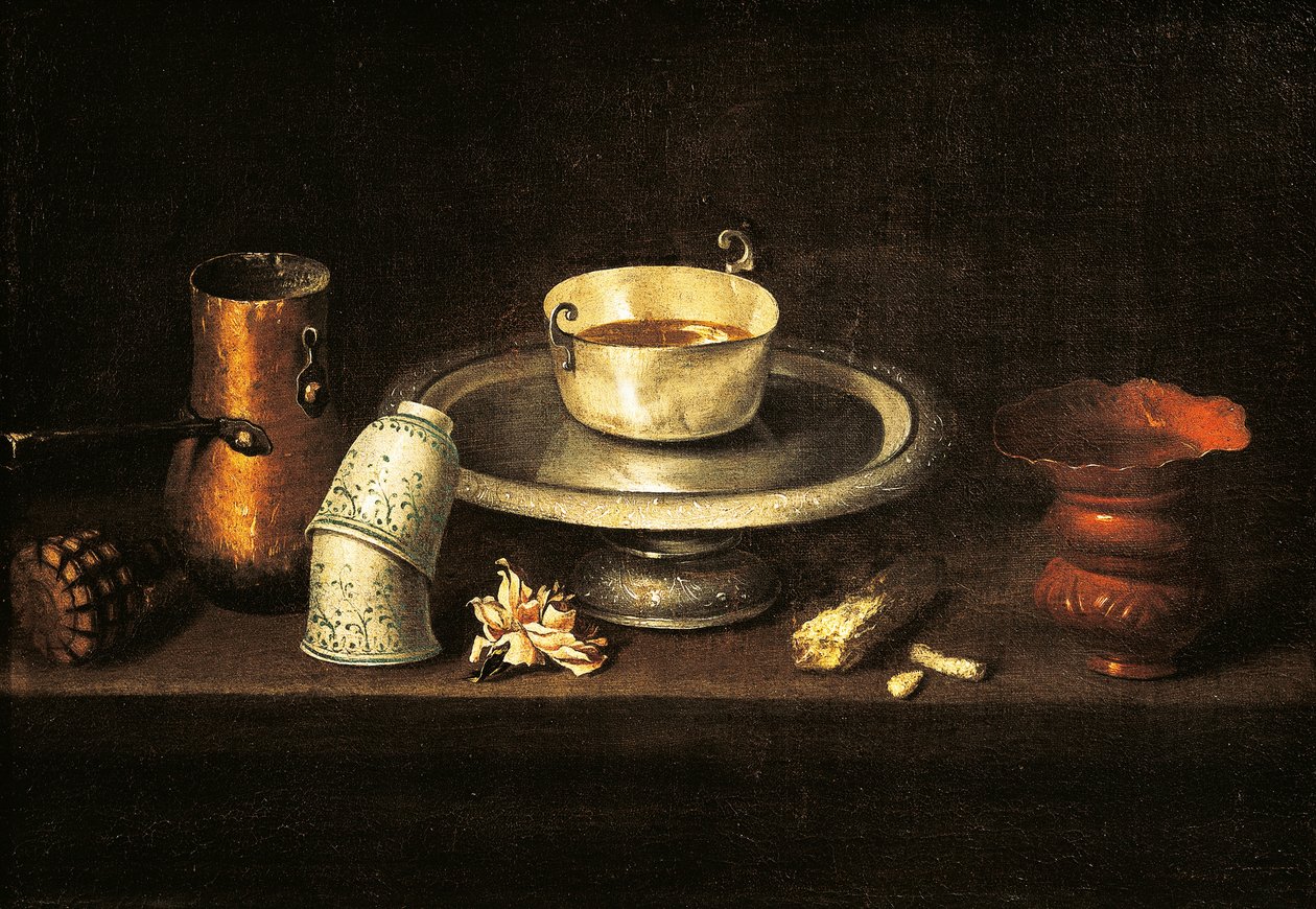 Still Life with Cup of Chocolate by Unbekannt Unbekannt