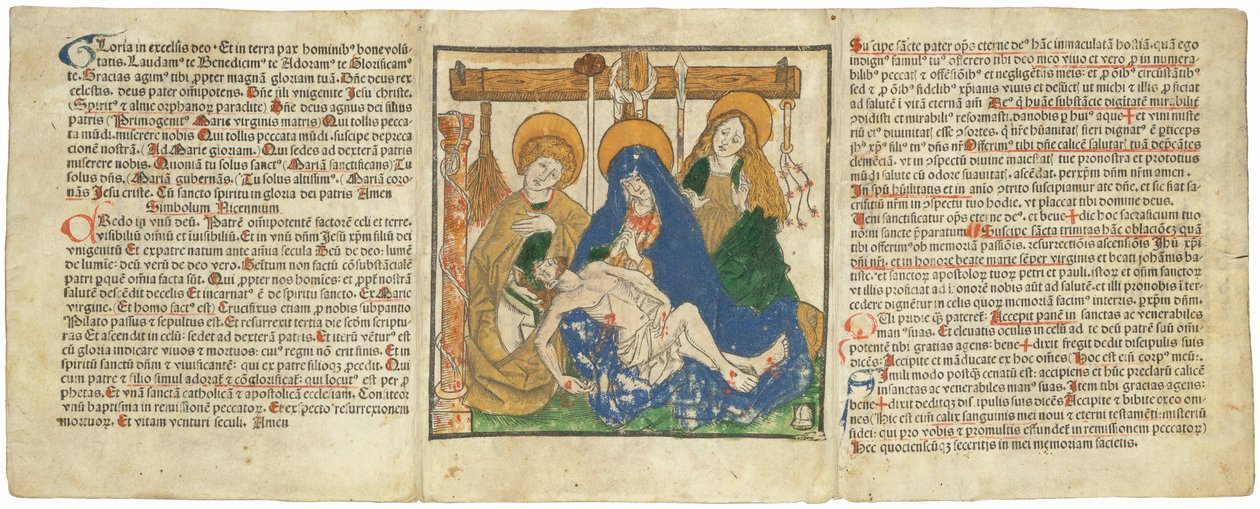 A Canon Table with a Lamentation by Lienhart Ysenhut