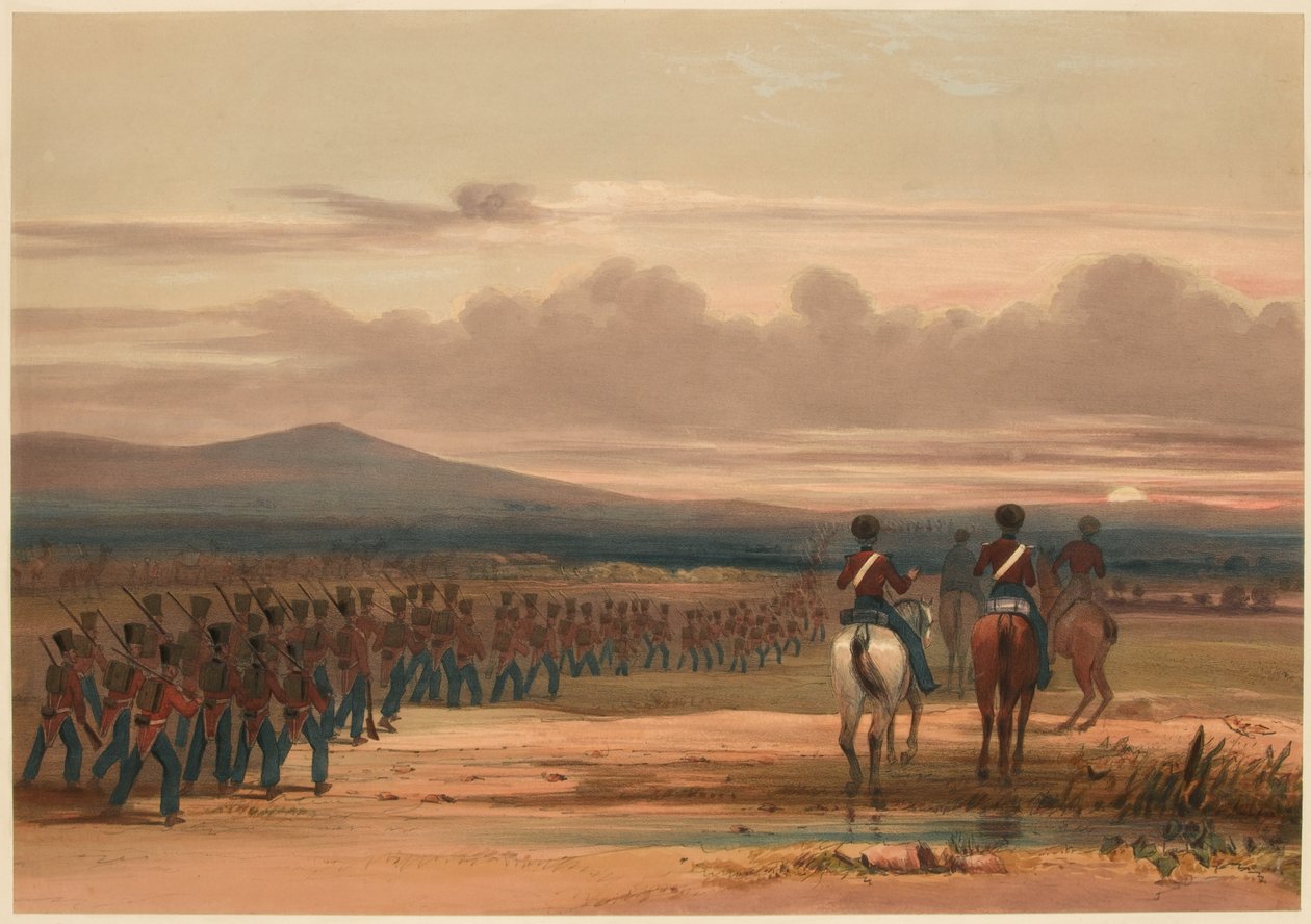 The March across the Marshy Desert by Lieutenant Thomas (after) Wingate