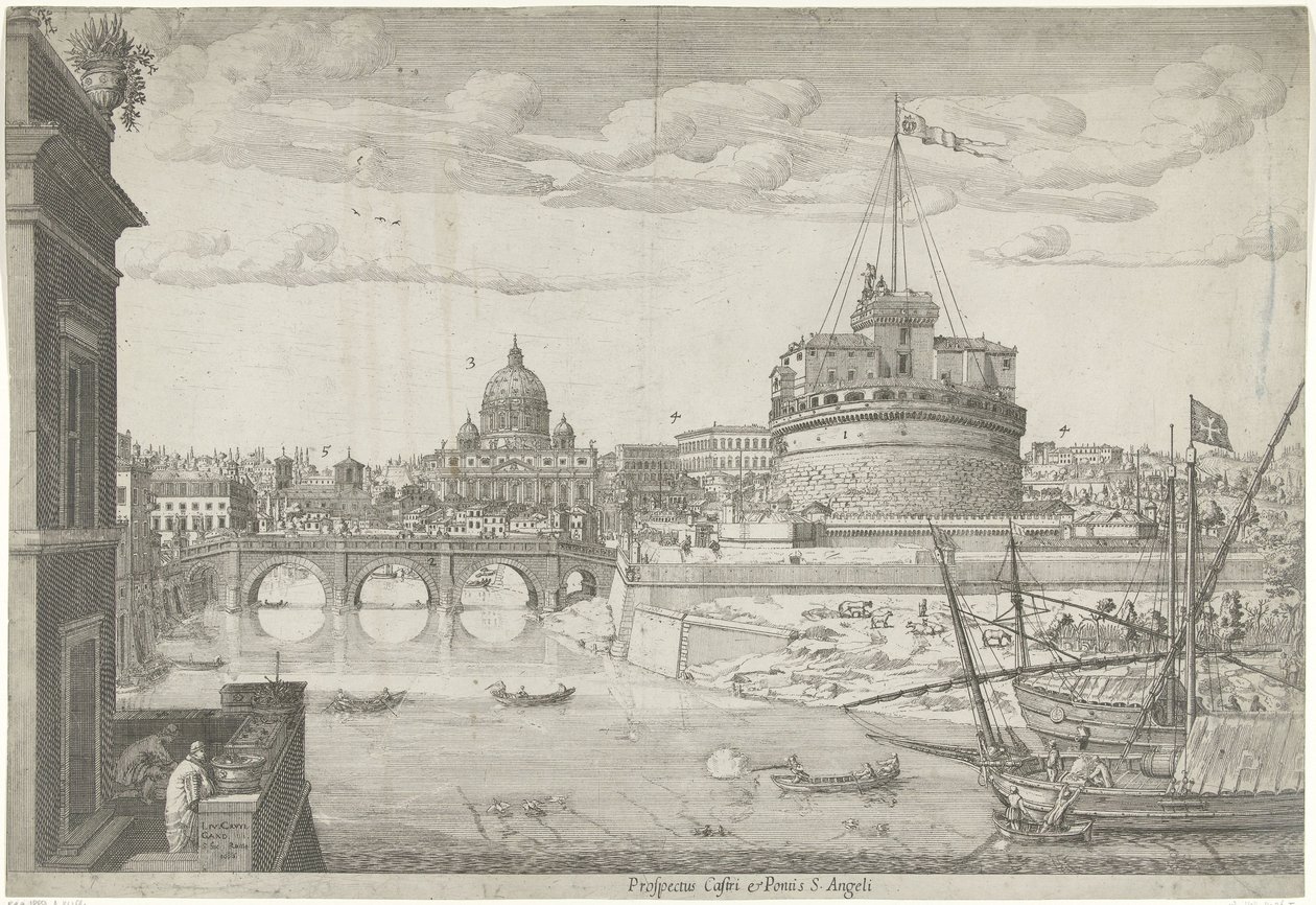 View of Rome by Lievin Cruyl