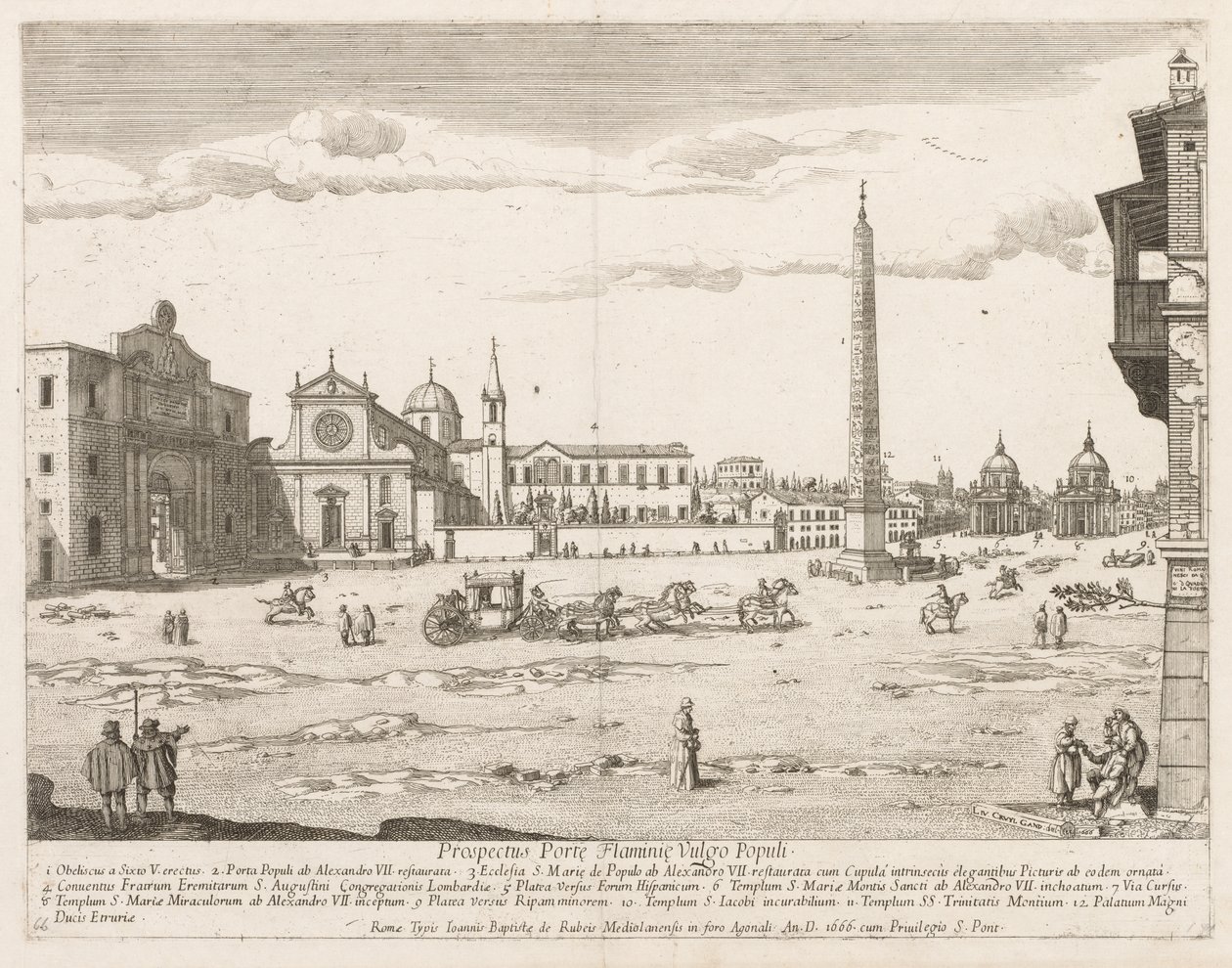 Piazza del Popolo by Lievin Cruyl