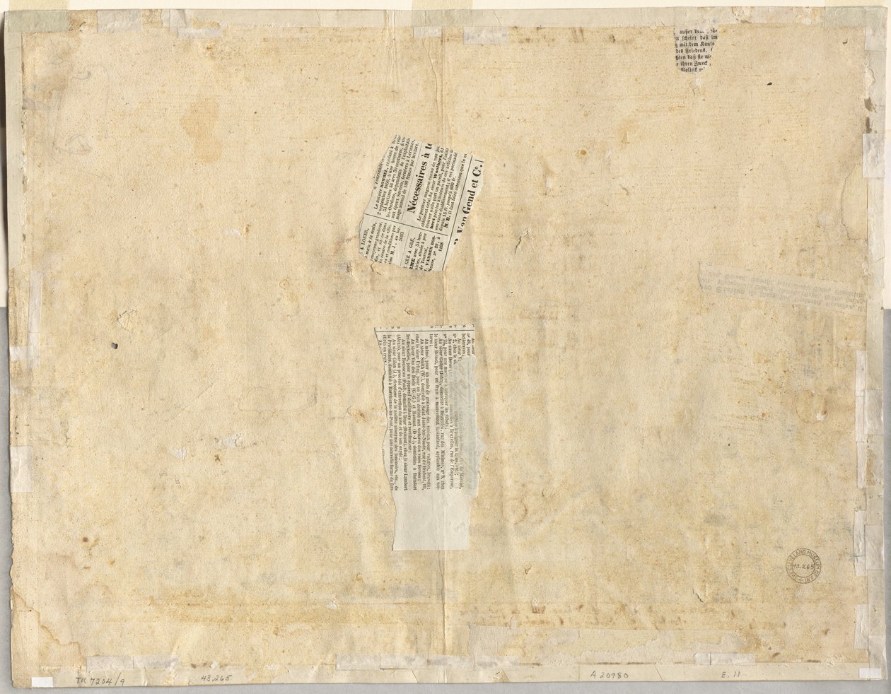 Tracing of a Fountain from Recto and Sketches of Two Faces (verso) by Lievin Cruyl