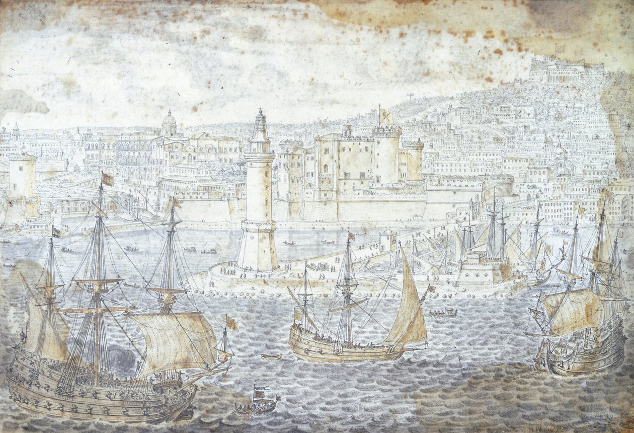 View of Naples by Lievin Cruyl
