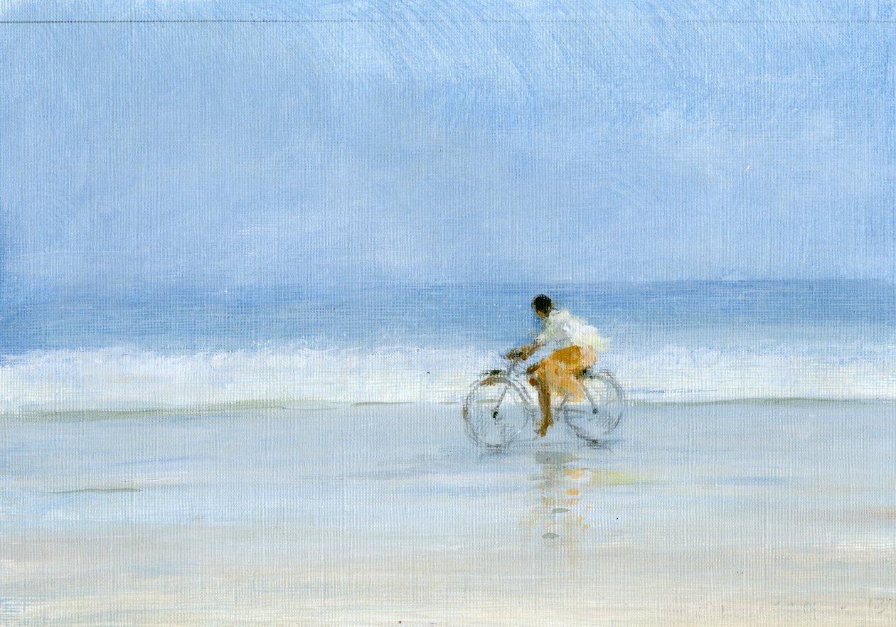 Boy on Bicycle by Lincoln Seligman