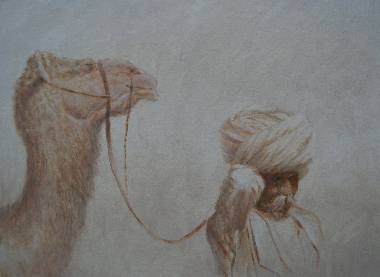Man Leading Camel by Lincoln Seligman