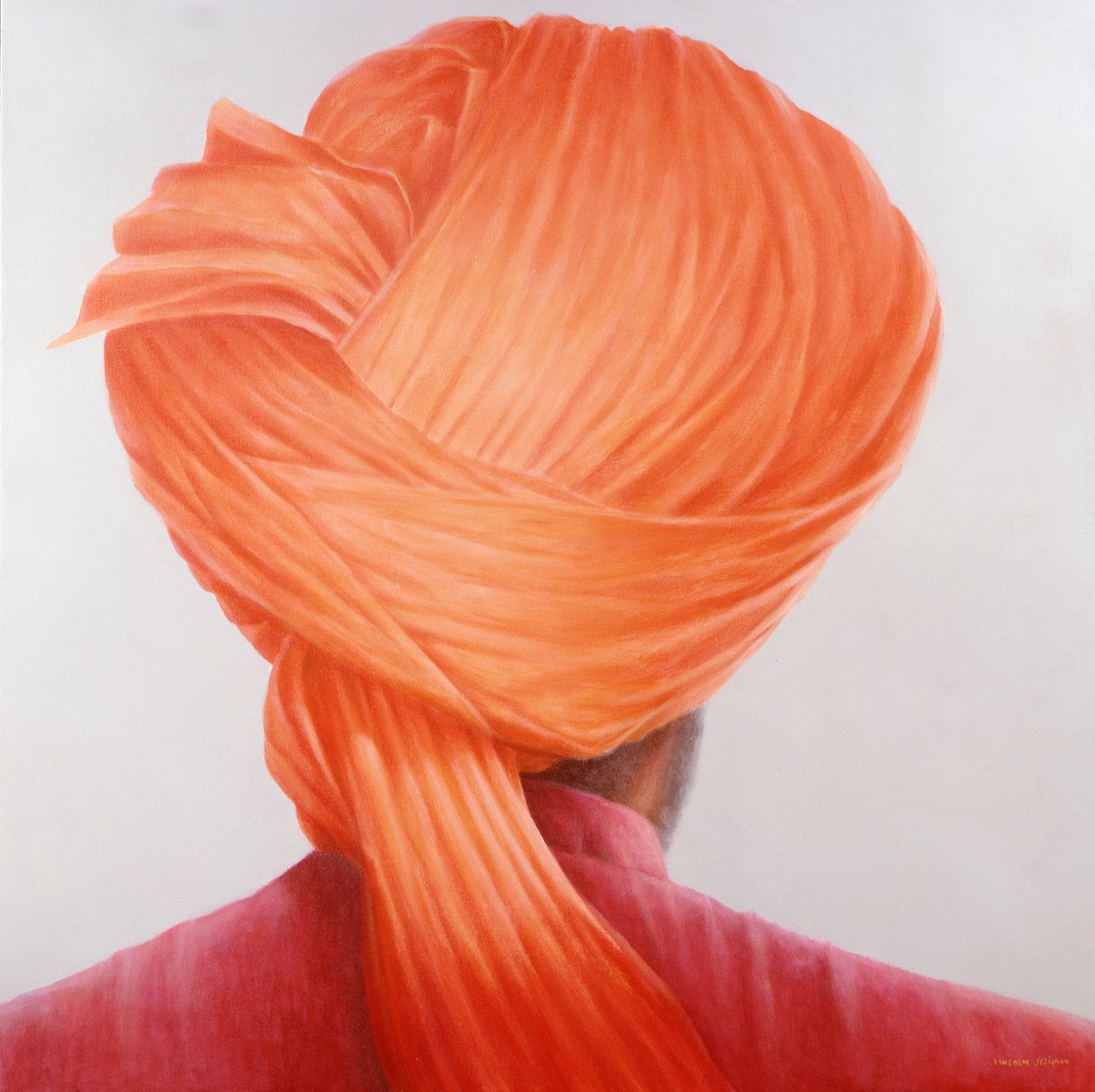 Saffron Turban by Lincoln Seligman